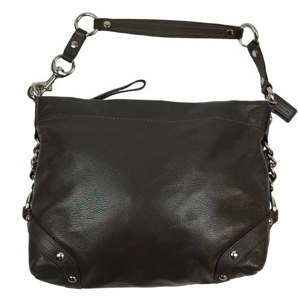 Coach Carly Brown Leather Shoulder Bag F1073-F15251 - Picture 1 of 10